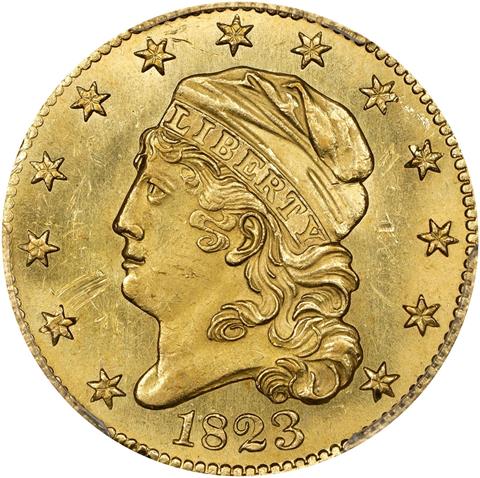 Picture of 1823 CAPPED BUST $5 MS64 