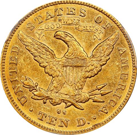 Picture of 1878-CC LIBERTY HEAD $10 AU53+ 