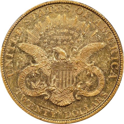 Picture of 1882 LIBERTY HEAD $20 AU58 