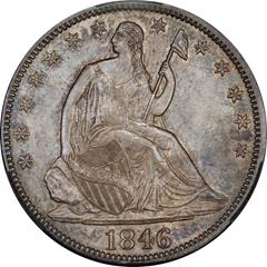 Picture of 1846 LIBERTY SEATED 50C, TALL DATE MS65 