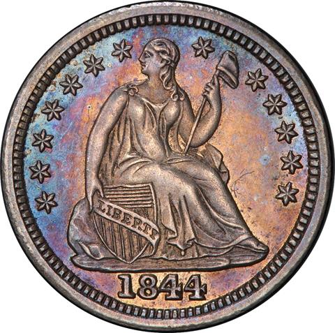 Picture of 1844 LIBERTY SEATED H10C PR63 