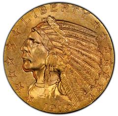 Picture of 1910-S INDIAN HEAD $5 MS64+ 