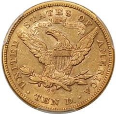 Picture of 1871-CC LIBERTY HEAD $10 AU53 