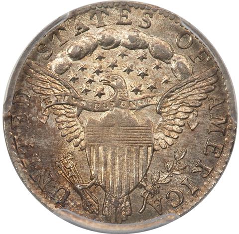 Picture of 1798/97 DRAPED BUST 10C, 16 STARS REVERSE MS66 