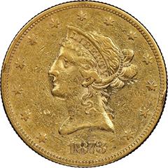 Picture of 1873 LIBERTY HEAD $10, CLOSED 3 XF40 