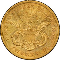 Picture of 1871-CC LIBERTY HEAD $20 AU53 