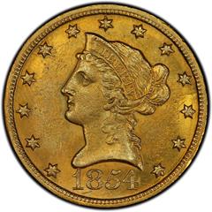 Picture of 1854-O LIBERTY HEAD $10, LARGE DATE MS60 