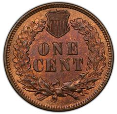 Picture of 1873 INDIAN BRONZE 1C, DOUBLED LIBERTY MS65 Red Brown