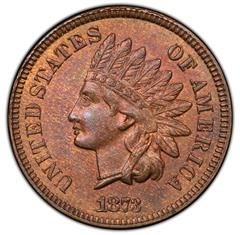 Picture of 1873 INDIAN BRONZE 1C, DOUBLED LIBERTY MS65 Red Brown